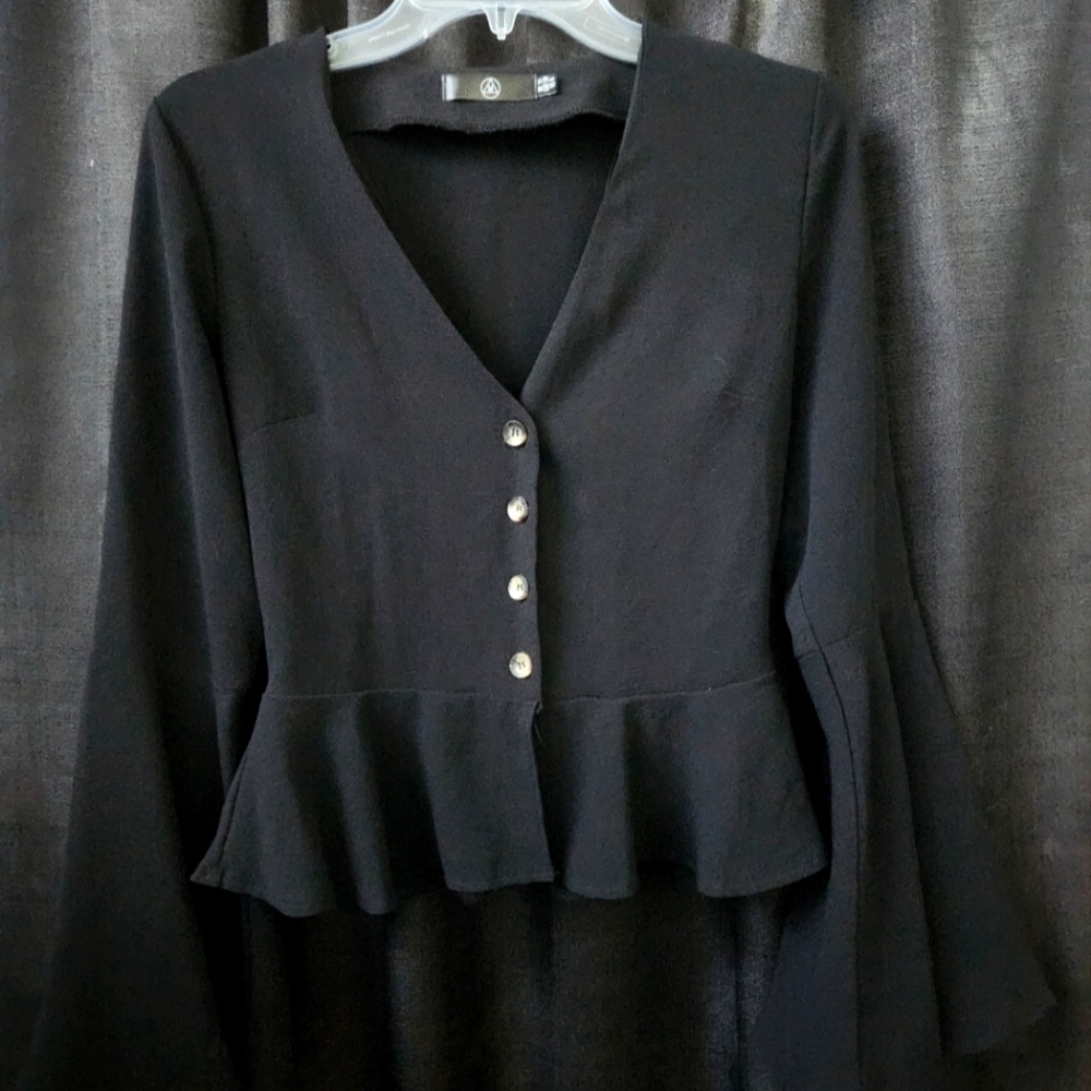 Peplum Flare Sleeve Top